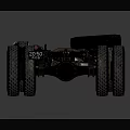 3D Model of Car Chassis with Tires Battery and Frame Structure 3d model