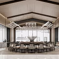 New Chinese Style Box Restaurant 3d model