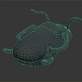 Gray Textured 3D Model Creature With Multiple Curved Limbs And Smooth Body