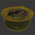 Green And Gold Ceramic Basin For Home Decorative Household Use