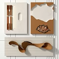 Elegant Modern Wall Decor With Curved Metal Accents And Textured Panels