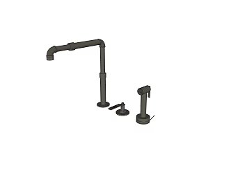 Kitchen sink basin faucet 3d model