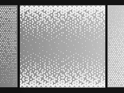 Modern Abstract Geometric Background Design Featuring Triangles Dots And Grid Patterns 3d model
