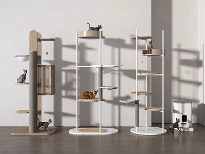 Modern Cat Trees And Multi Level Pet Furniture For Cats 3d model Modern Cat Trees And Multi Level Pet Furniture For Cats 3d model