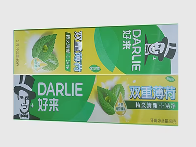 DARLIE Bathroom Accessories Double Mint Toothpaste With Long Lasting Freshness And Clean 200g Net Content 3d model