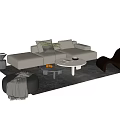 Modern Sofa Coffee Table Combination Sofa Coffee Table 3d model