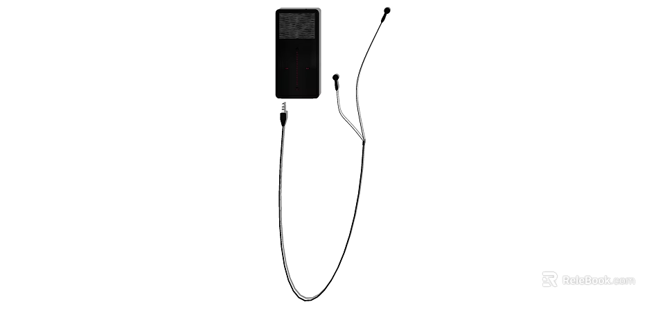 Black Wireless Earbuds Charging Case With Cable For Mobile Digital Devices 3d model 