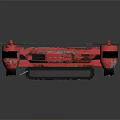 Red Quadcopter Drone With Modern Design And Four Rotating Propellers
