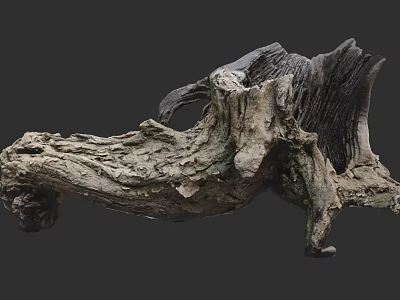 Karesansui Japanese Zen Garden Design With Weathered Wood And Dry Stone Features 3d model