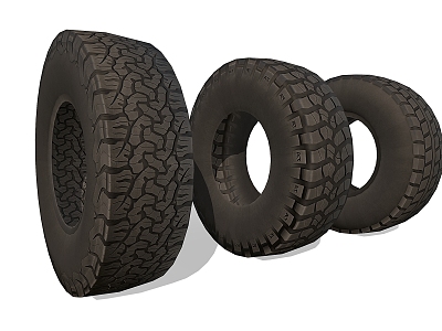 Cartoon tire car tire off-road vehicle tire model