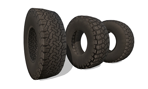 Cartoon tire car tire off-road vehicle tire 3d model