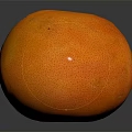 Fresh Ripe Orange Fruit With Glossy Surface On Dark Background Close Up Shot