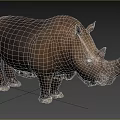 Woolly rhinoceros creature 3d model