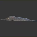 Aerial View Of Circular Mountainous Landscape With Blue Lakes And Terrain Texture