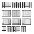 Various Window Design Styles With Grid Patterns And Frame Structures 3d model
