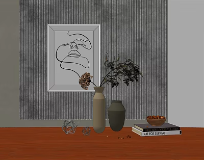 Modern ornaments combination 3d model