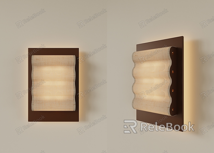 French minimalist wave wall lamp model