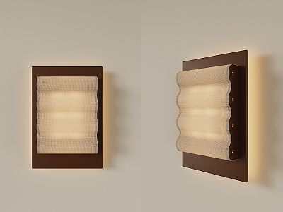 French minimalist wave wall lamp model