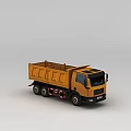 Yellow TIAN Heavy Duty Dump Truck With Black Cab And Rear Dump Body