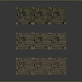 Modern Textured Ground Panels With Blue Square Elements And Decorative Stone Patterns 3d model