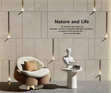 Modern Sofa Background Wall Living Room Sofa Background Image Wall Internet Celebrity Leisure Sofa Leisure Sofa Coffee Table 3d model