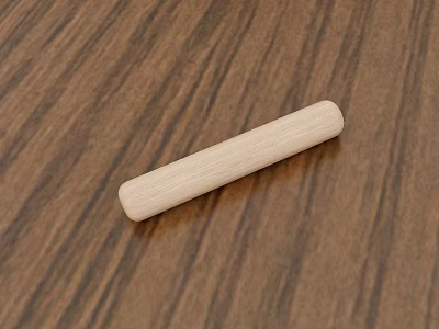 Light Colored Natural Wooden Bar Placed On Smooth Wood Grain Tabletop 3d model