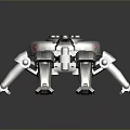 Turret Turntable Railgun Sci-fi Tower Defense Game Tower Defense Sci-fi Turret Game Turret Game Battery 3d model