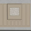 Plaster Molding Wall Decor With Recessed Frame And Floral Pattern Minimalist Interior Design 3d model