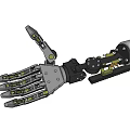 Smart Machine Precision Mechanical Arm With Articulated Fingers And Metal Joints