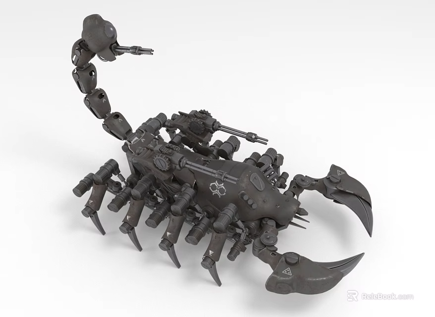Intricate Mechanical Scorpion With Robotic Legs Claws And Metal Body Structure 3d model 