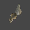 Animated Movie Squirrel Character With Long Nose Bushy Tail Holding Pine Cone