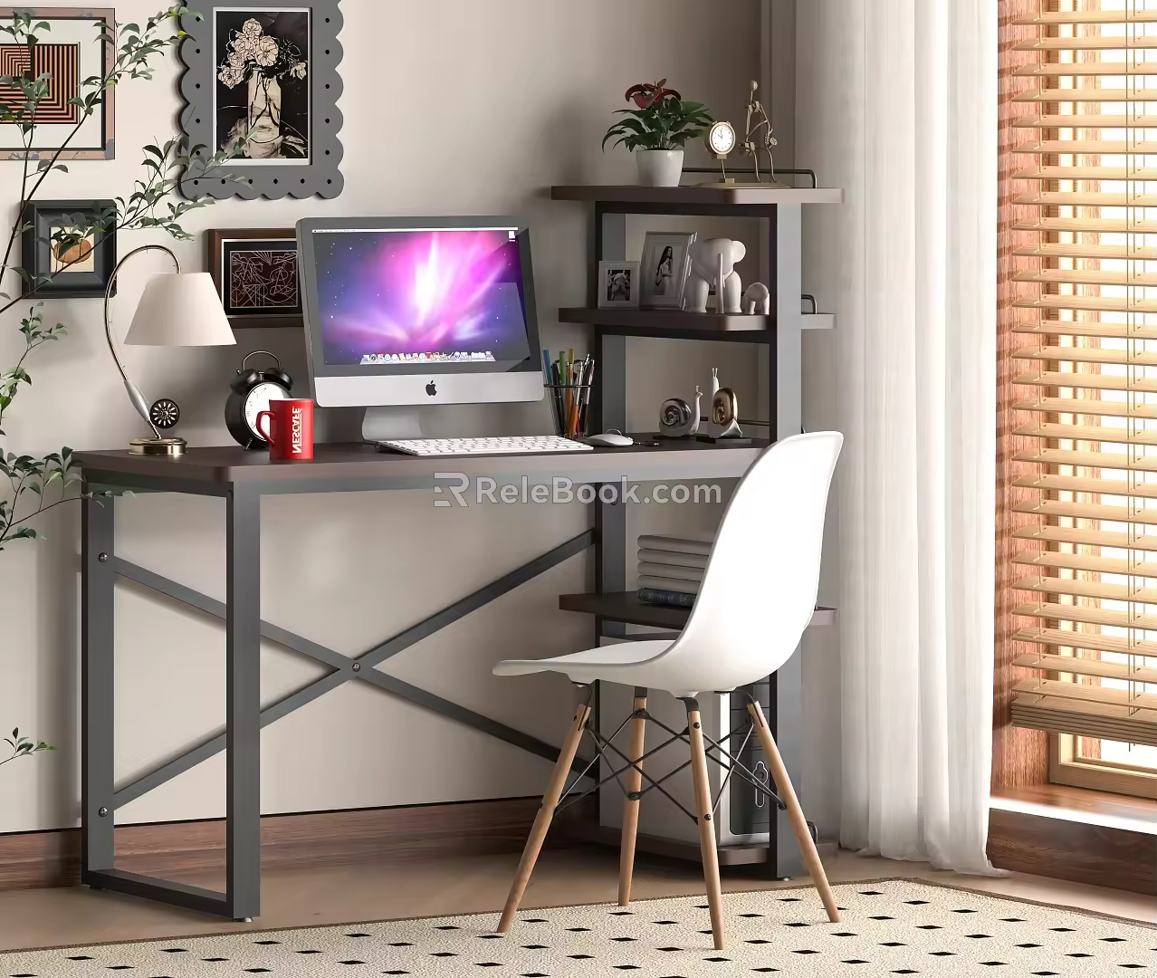 Modern Computer Desk Writing Desk 3d model