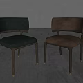 Elegant Two Tone Leather Upholstered Leisure Chairs With Modern Wooden Legs Design