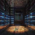 Modern Bar Interior Design With Wooden Counter Seating And Ambient Lighting