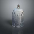 Traditional Musical Instrument Bronze Bell With Decorative Top And Intricate Carved Patterns