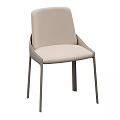 Modern Light Beige Comfortable Fabric Single Chair With Simple Design And Slim Legs