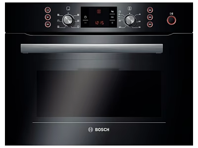 Bosch Black Kitchen Oven With Digital Display Control Knobs And Modern Design 3d model