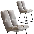 Modern Accent Chair With Velvet Upholstery Tufted Backrest And Sleek Metal Legs