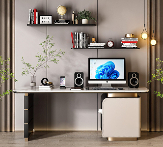 Modern Desk Writing Desk 3d model