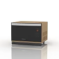 Modern Countertop Microwave Oven as Essential Kitchen Appliance with Black Brown Design