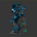 Mech Warrior Mech Soldier Machine Battlearm Mechanical Battlearm Machine Fighter Robot 3d model