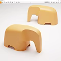 Cute Yellow Elephant Shaped Stools For Kids Room Decor And Seating