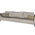 Modern three-seat sofa multiplayer sofa 3d model