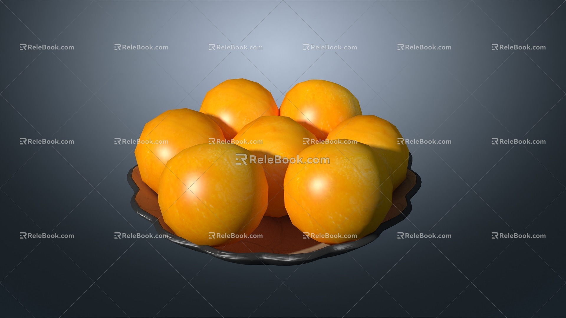 orange citrus orange fan orange orange orange orange 3d model