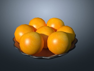 orange citrus orange fan orange 3d model