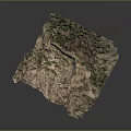 Detailed 3D Terrain Model Featuring Mountain Slopes Green Vegetation And Trail