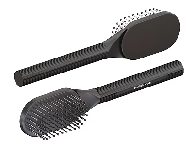 Black Hair Combs with Ergonomic Handle and Dense Teeth for Daily Grooming 3d model