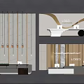 Image wall background wall company reception 3d model