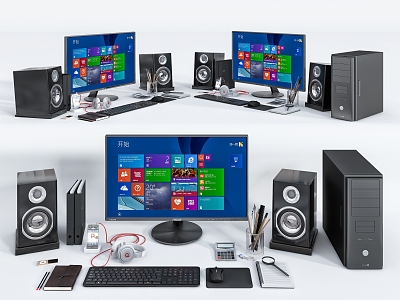 Modern computer audio monitor combination model