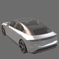 Silver Electric Car with Sleek Modern Design Panoramic Sunroof Large Alloy Wheels and Aerodynamic Exterior